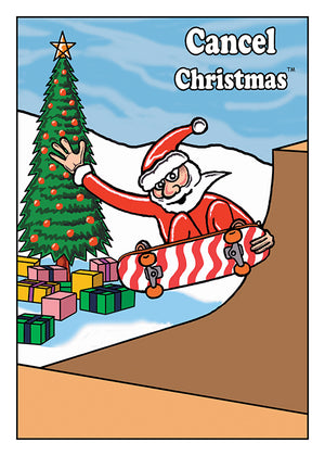 Cancel Christmas Santa's Skating - CARD